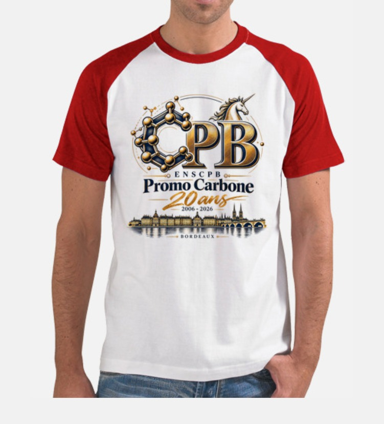 Tee-shirt Promo Carbone, manches rouges
